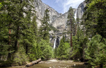 Картинка природа водопады водопад горы лес река