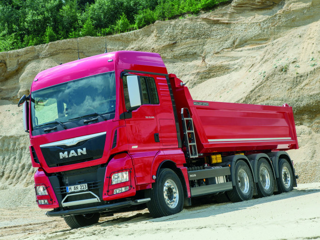 Обои картинки фото автомобили, man, 2014г, 8x4, 35-560, tgx, meiller-kipper