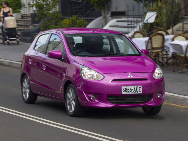 Обои картинки фото автомобили, mitsubishi, 2013г, au-spec, mirage