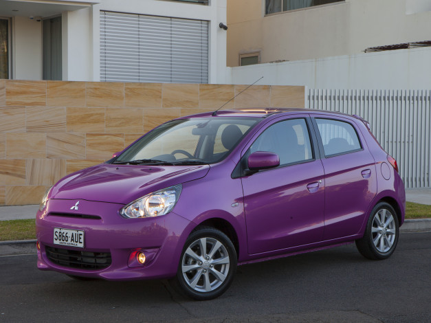 Обои картинки фото автомобили, mitsubishi, 2013г, au-spec, mirage