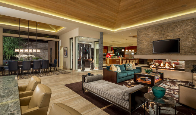 Обои картинки фото интерьер, - другое, стулья, диван, стол, студио