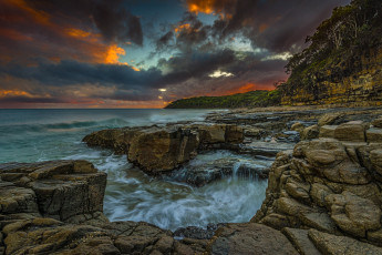 Картинка природа побережье скалы берег океан волны