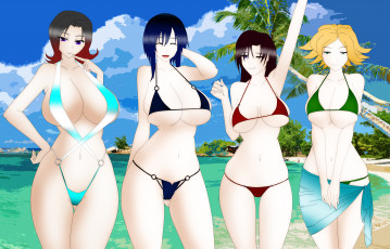 Картинка разное арты девушки фон взгляд