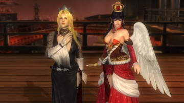 Картинка видео+игры dead+or+alive+5 nyotengu helena ангел девушки поза фон взгляд