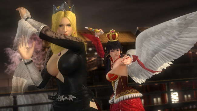 Обои картинки фото видео игры, dead or alive 5, nyotengu, helena, ангел, поза, фон, взгляд, девушки