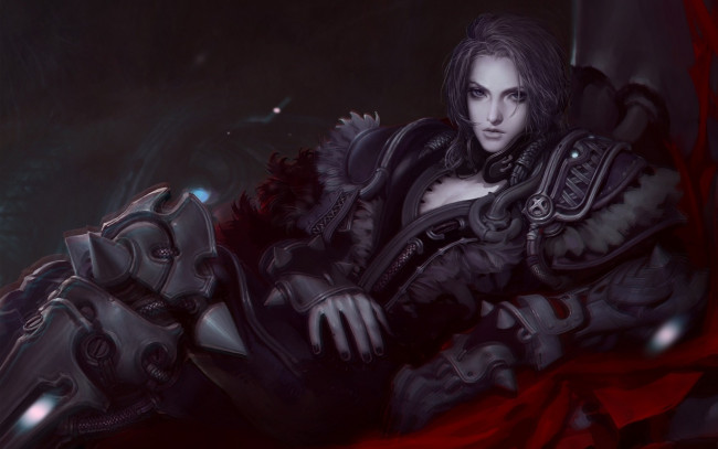 Обои картинки фото фэнтези, девушки, арт, фентези, девушка, воительница, доспехи
