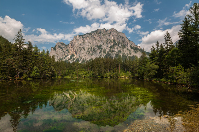 Обои картинки фото природа, реки, озера, река, лес, горы