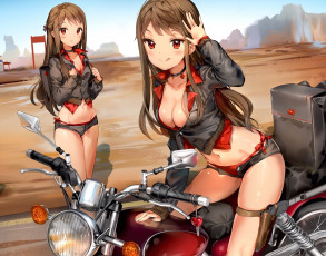 Картинка аниме оружие +техника +технологии девушки