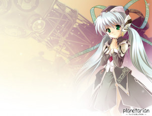 Картинка аниме planetarian девушка фон взгляд