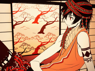 Картинка аниме code+geass взгляд девушка фон