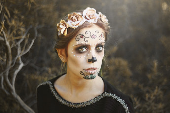 Картинка девушки -unsort+ креатив день мёртвых девушка