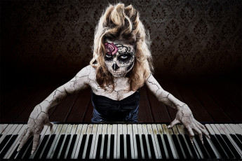 Картинка девушки -unsort+ креатив день мёртвых девушка