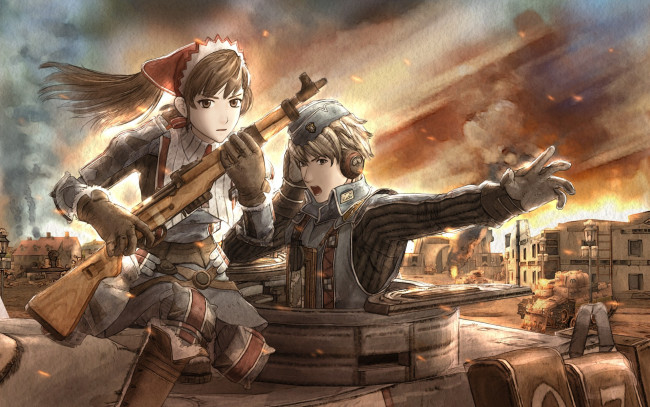 Обои картинки фото аниме, valkyria chronicles, хроники, валькирии, valkyria, chronicles