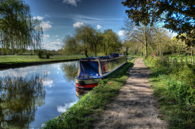 Обои картинки фото корабли, баржи, река