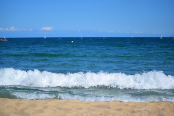 Картинка природа моря океаны песок прибой