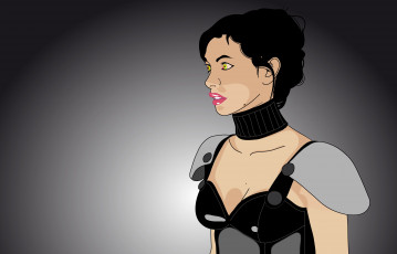 Картинка рисованное люди фон девушка униформа взгляд