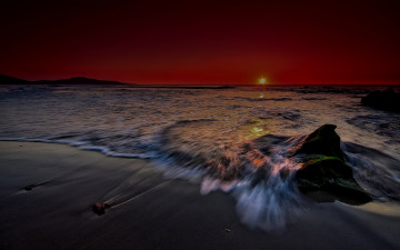 Картинка природа восходы закаты море ночь камни