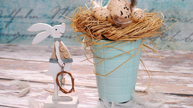 Обои картинки фото праздничные, пасха, декор, кролик