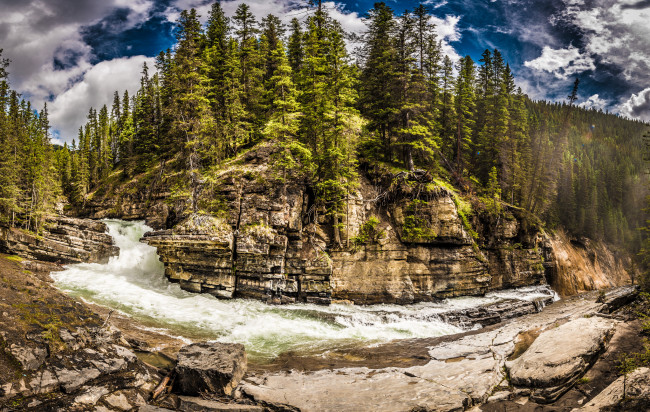 Обои картинки фото природа, реки, озера, река, горы, лес