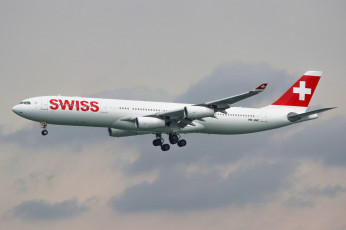 Картинка a340-313 авиация пассажирские+самолёты авиалайнер