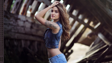 Картинка календари девушки взгляд улица тату