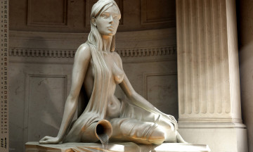 Картинка календари 3д-графика девушка кувшин статуя