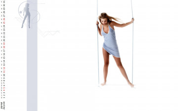 Картинка календари девушки качели