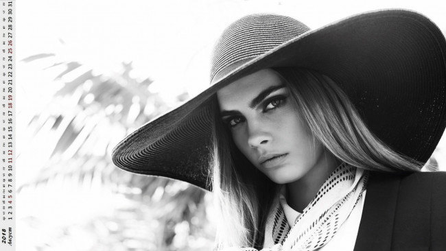 Обои картинки фото календари, девушки, лицо, взгляд, шляпа