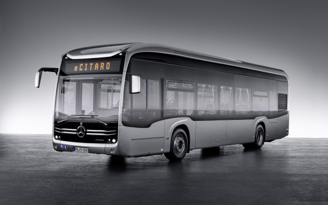 Обои картинки фото 2018 mercedes-benz ecitaro, автомобили, mercedes-benz, автобусы, 2018, студия, пассажирский, транспорт, ecitaro