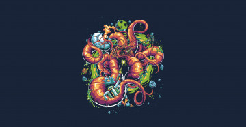 Картинка рисованное минимализм монстр