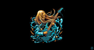 Картинка рисованное минимализм взгляд девушка фон