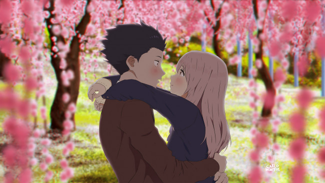 Обои картинки фото аниме, koe no katachi, форма, голоса