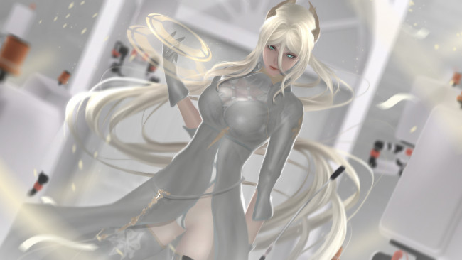 Обои картинки фото фэнтези, магия, взгляд, фон, девушка