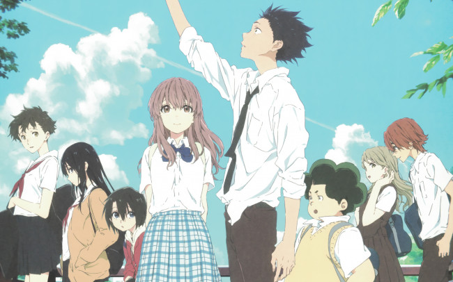 Обои картинки фото аниме, koe no katachi, форма, голоса