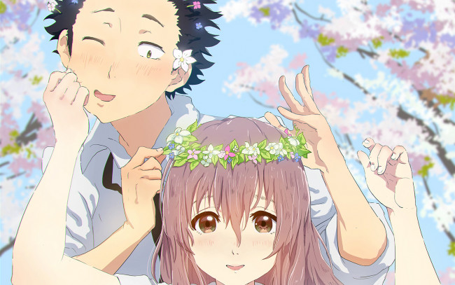 Обои картинки фото аниме, koe no katachi, форма, голоса