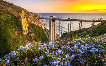 Картинка bixby+creek+bridge california города -+мосты bixby creek bridge