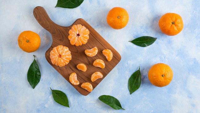 Обои картинки фото еда, цитрусы, мандарины