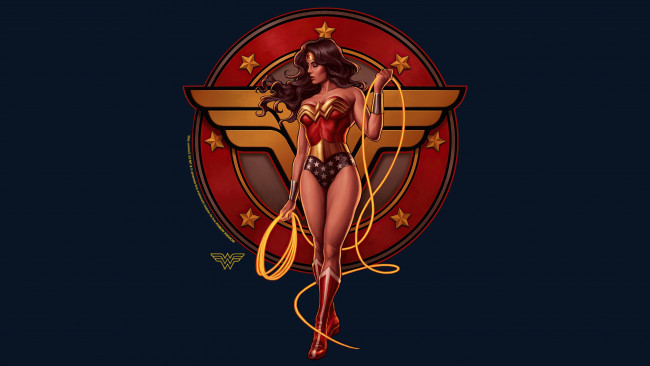 Обои картинки фото рисованное, комиксы, superhero, wonder, woman, 1987, fan, art, постер, фильм, фантастика