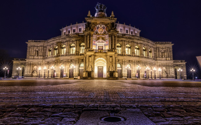 Обои картинки фото semperoper, saxon state opera, города, дрезден , германия, saxon, state, opera