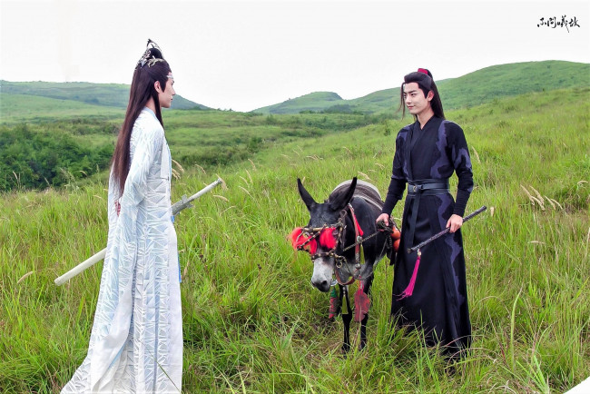 Обои картинки фото кино фильмы, the untamed, вэй, усянь, лань, ванцзы, ослик