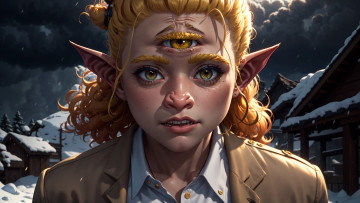 Картинка фэнтези существа нейросети графика нейроарт ai art нейронные сети рисунки нейро искусство