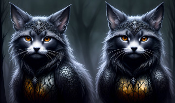 Картинка фэнтези существа нейросети графика нейроарт ai art нейронные сети рисунки нейро искусство