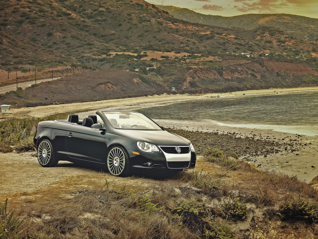 Обои картинки фото 2006, volkswagen, eos, highway, study, автомобили