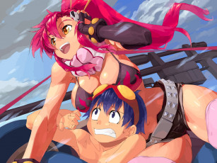 Картинка аниме tengen toppa gurren lagann yoko littner simon