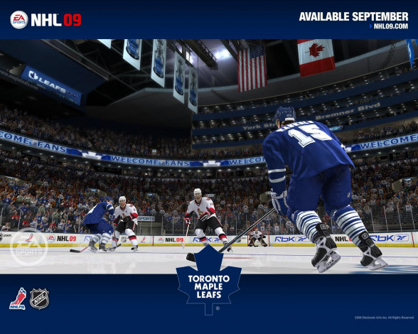 Обои картинки фото nhl, 09, видео, игры