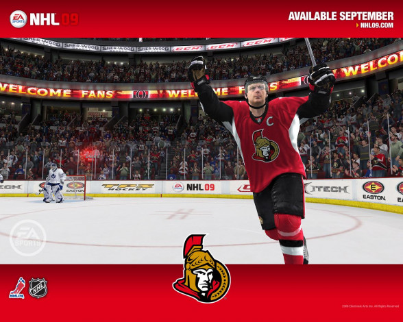 Обои картинки фото nhl, 09, видео, игры