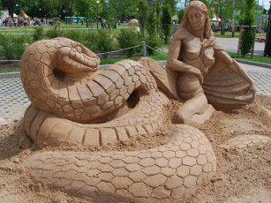 Картинка разное фигуры из песка льда снега