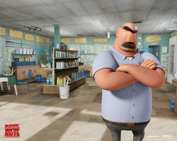 Обои картинки фото облачно, возможны, осадки, виде, фрикаделек, мультфильмы, cloudy, with, chance, of, meatballs