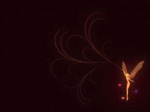 Картинка векторная графика фея тёмный