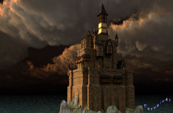 Картинка 3д графика architecture архитектура замок